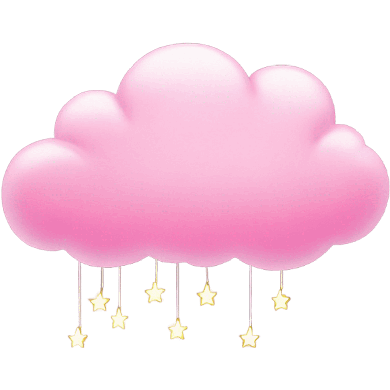 Pink cloud with string lights  emoji