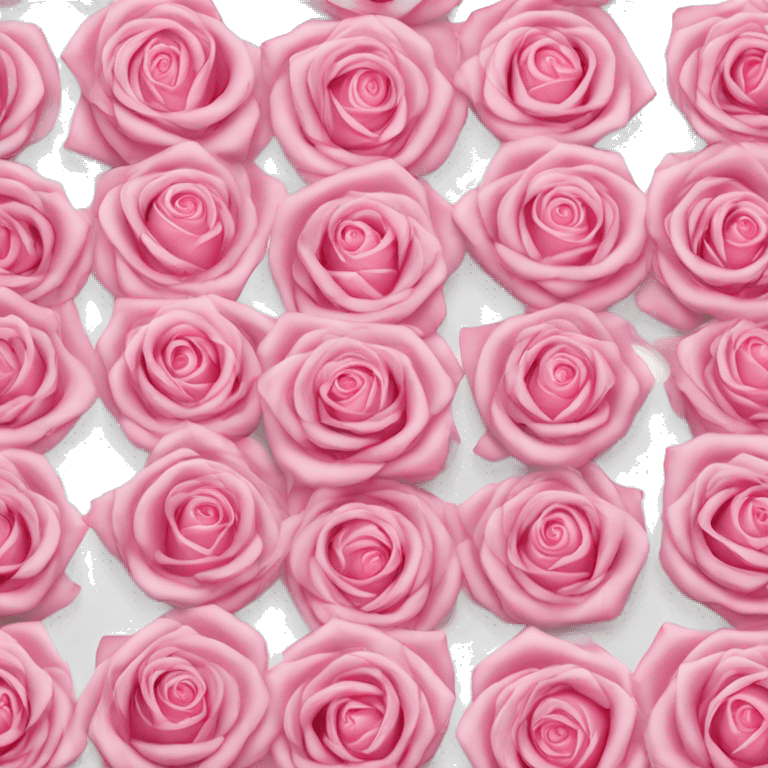 100 light pink roses wrapped in white wrapping paper with pink bow emoji