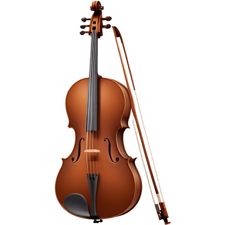 Cinematic Realistic Cello, deep brown polished wood, elegant f-holes curving gracefully, warm golden lighting creating depth, bow gently resting on the strings, glowing with the rich resonance of classical artistry. emoji