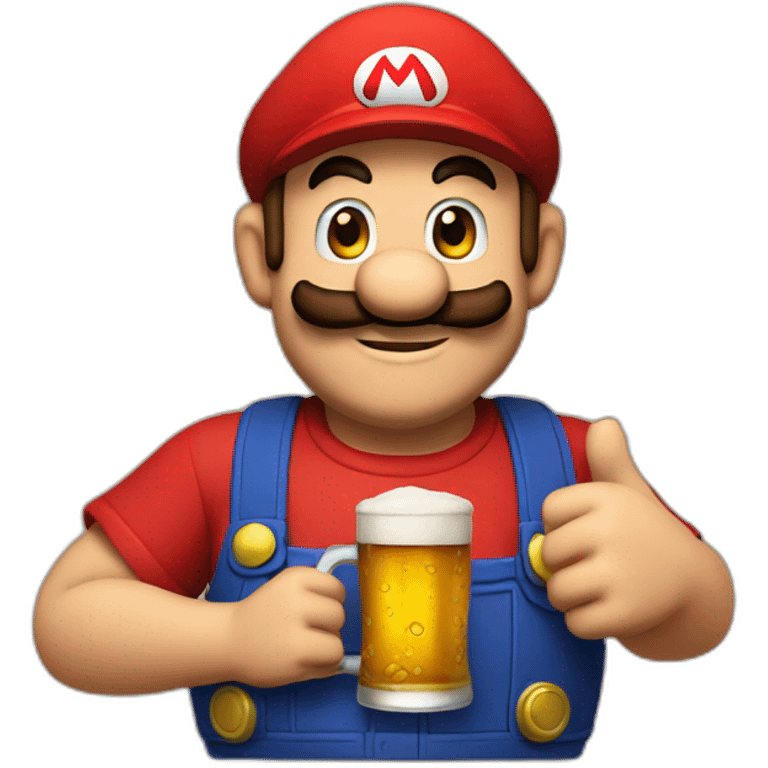 mario holding beer emoji