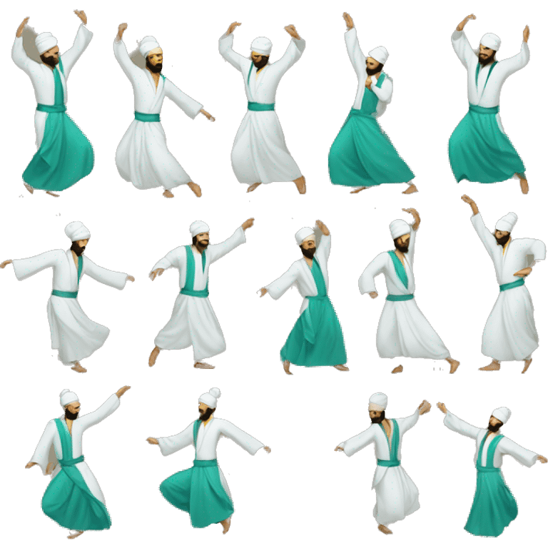 Modern sufi Muslim dance emoji