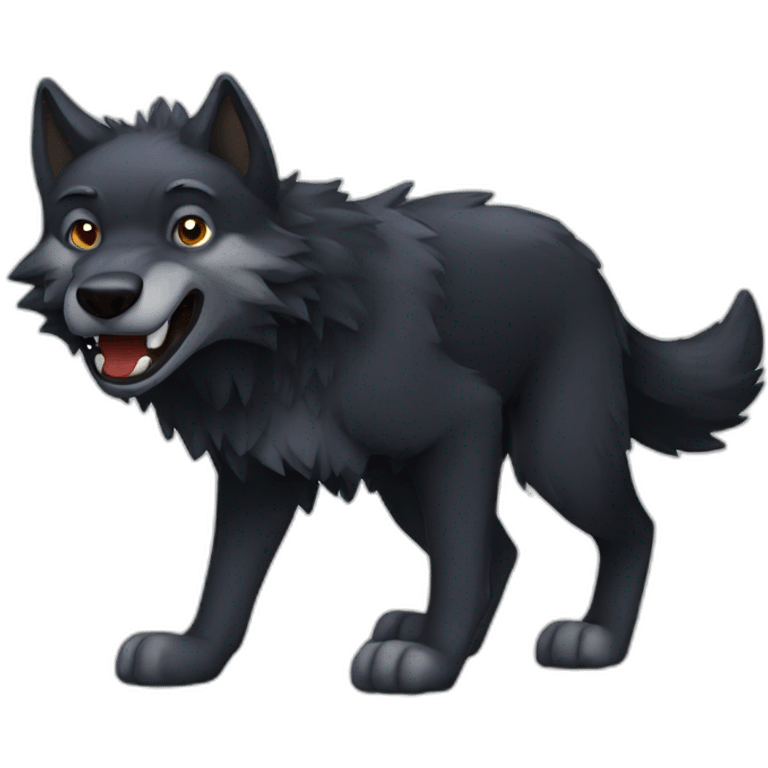 Dark wolf emoji