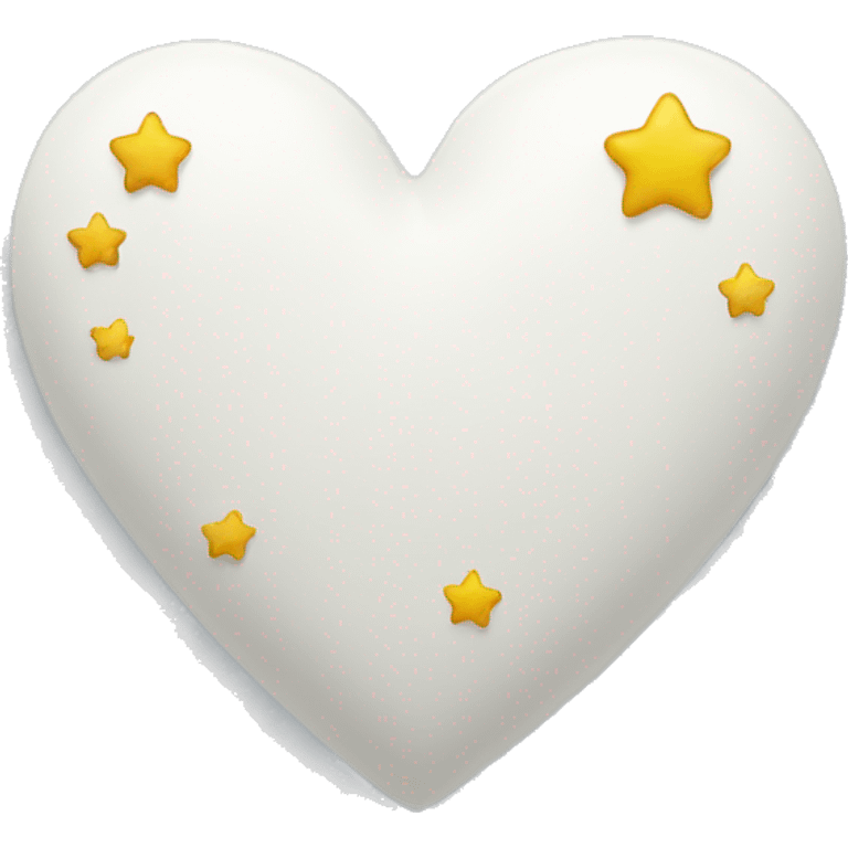 White heart with stars emoji