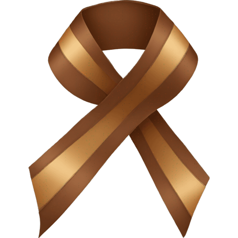 ribbon with the colour of shades of brown  emoji