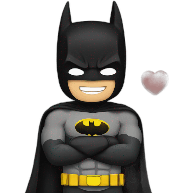 Batman and heart emoji