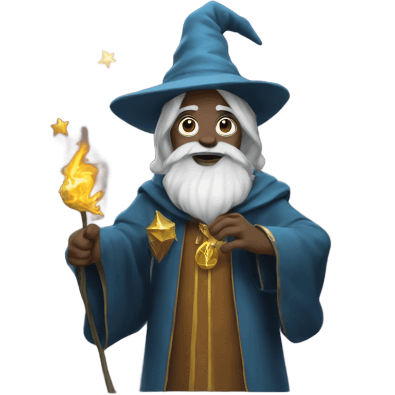 Wizard with a glizzy  emoji