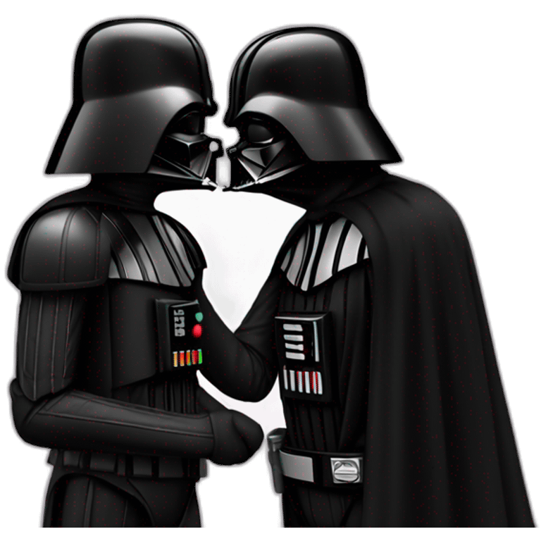 Dark vador kissing dark vador emoji