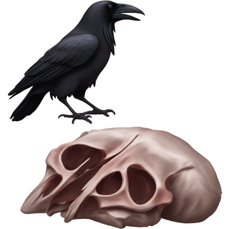 Raven eating Buffalo emoji