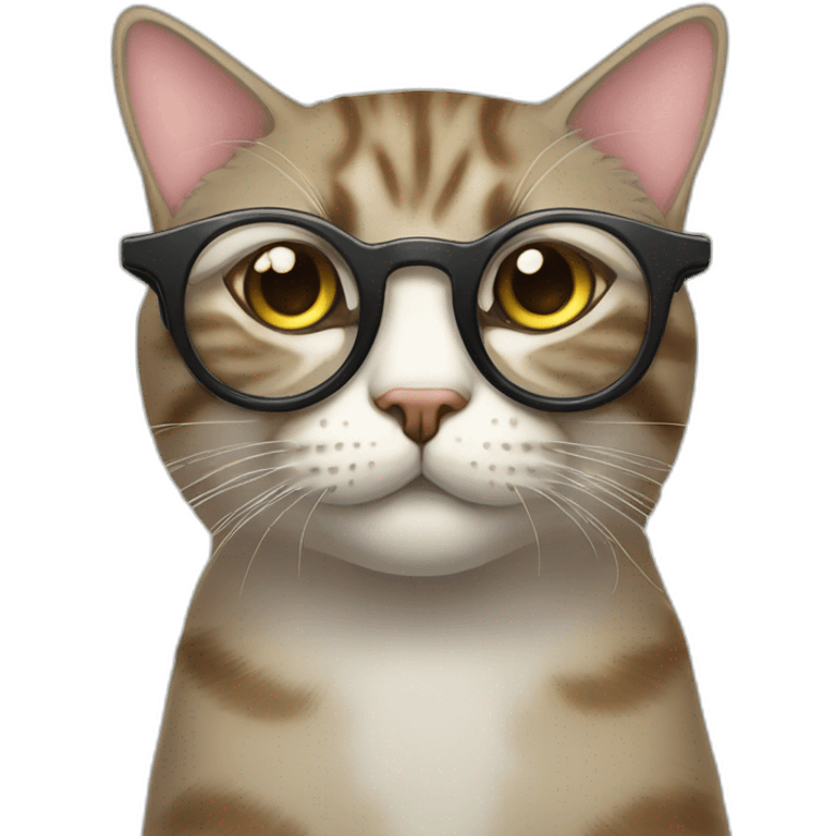 Gatto con gli occhiali emoji