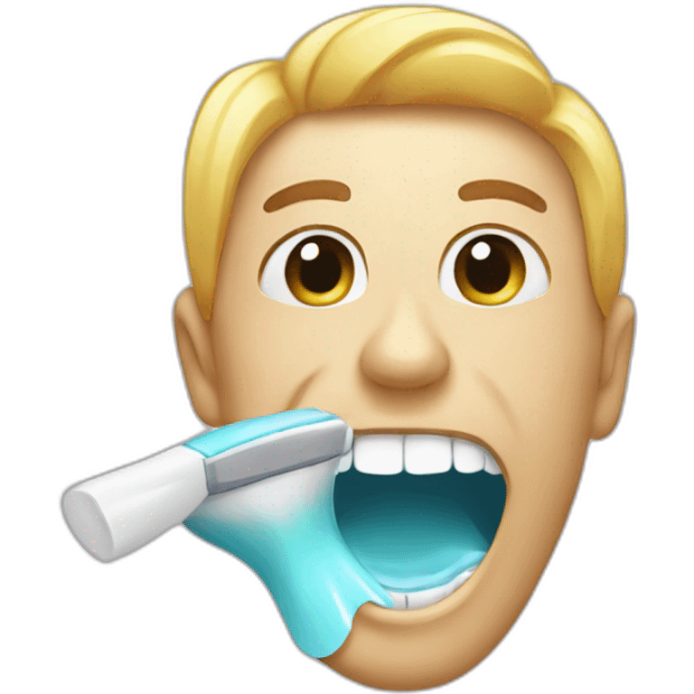 brushing teeth emoji