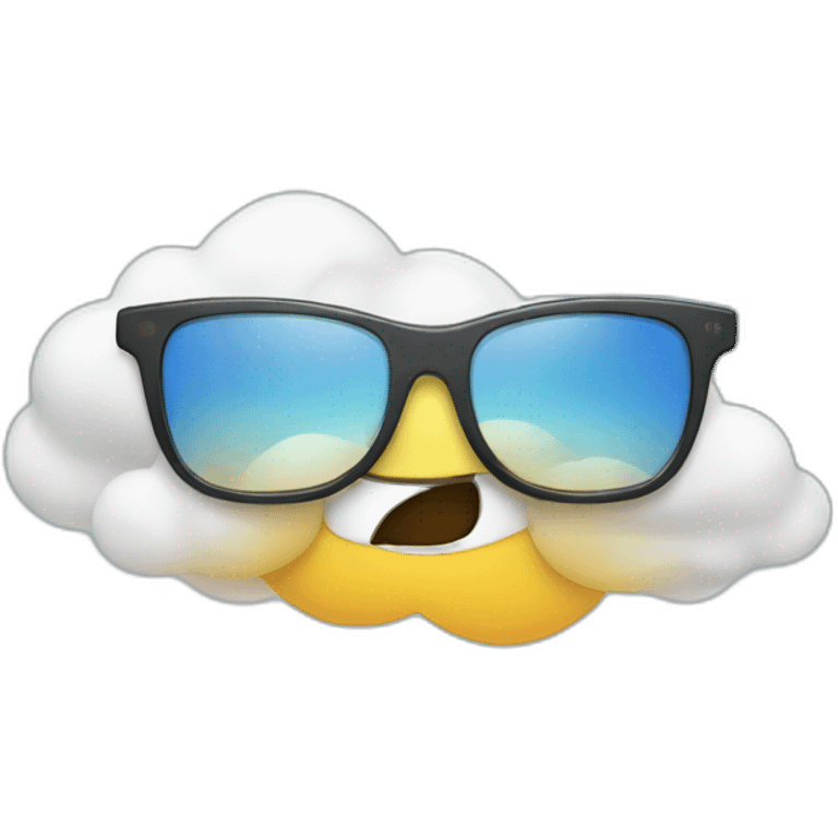 Nuage avec des lunette  emoji