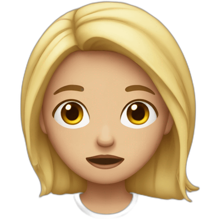 Fille qui pleure emoji