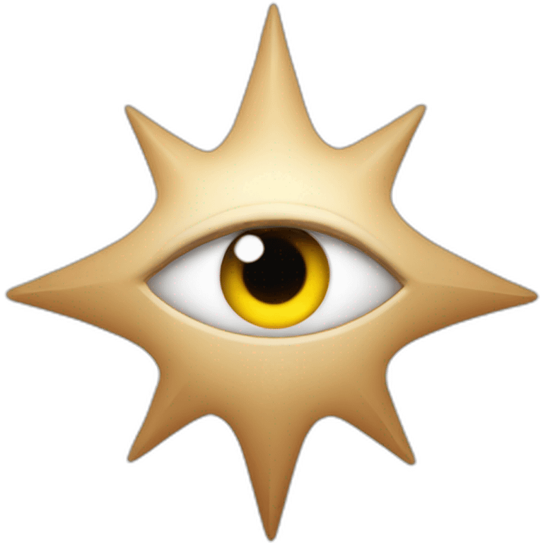 eyes looking left with a solid 6 pointed star instead of pupils emoji