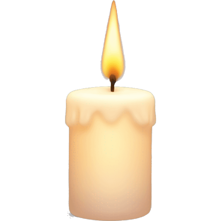 Candle in a powder-colored glass emoji