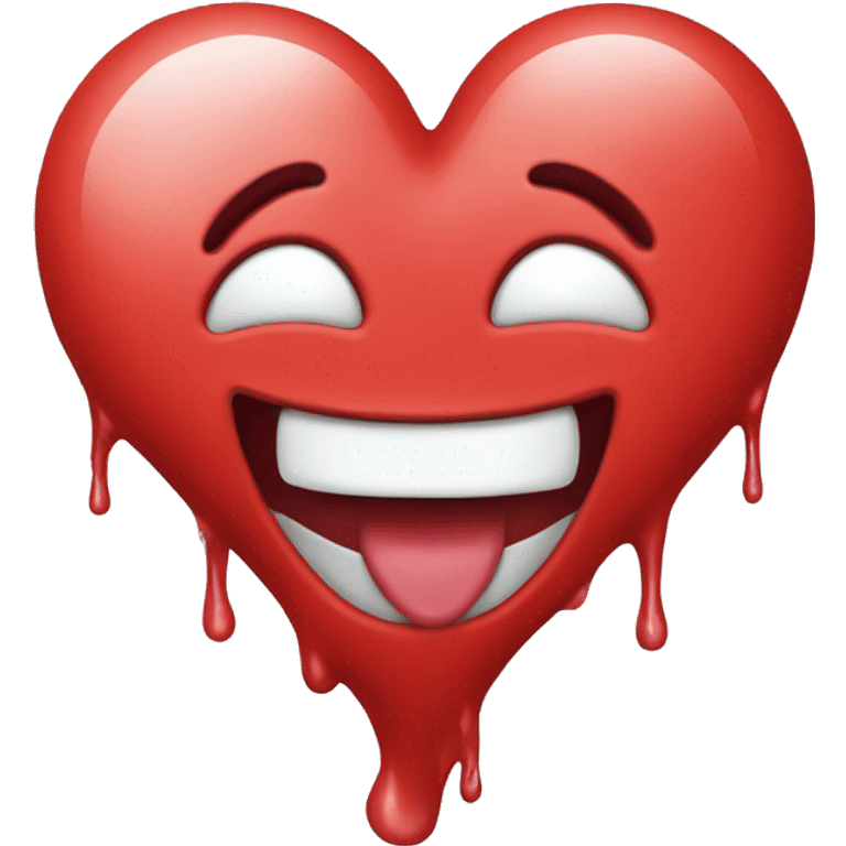 melted simple red heart without face emoji