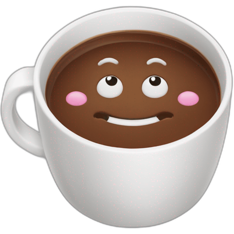 chocolat chaud dans une tasse qui fume  emoji