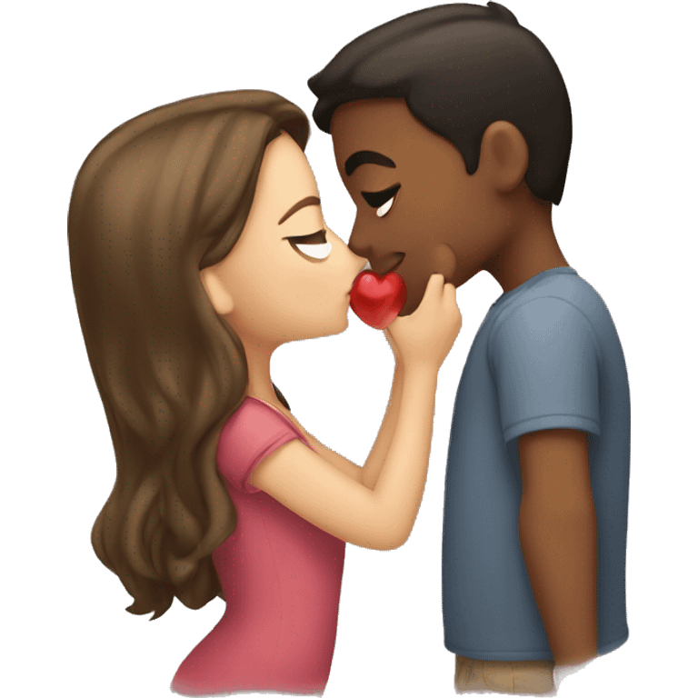 Girl kissing a boy  emoji