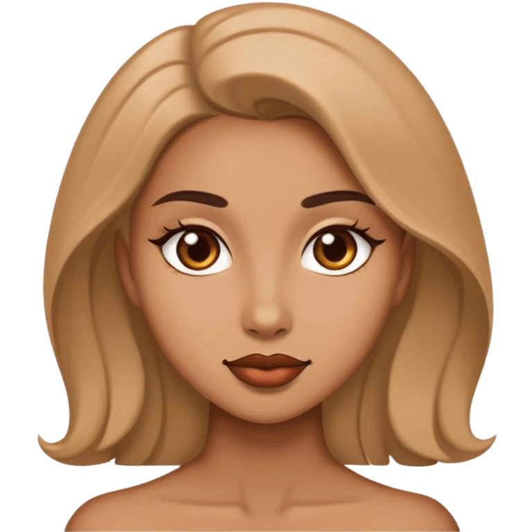 elegant light brown-skinned beauty portrait emoji