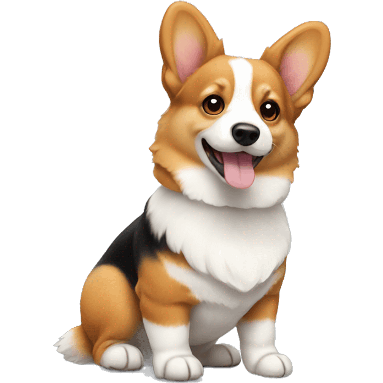 Tricolor corgi emoji