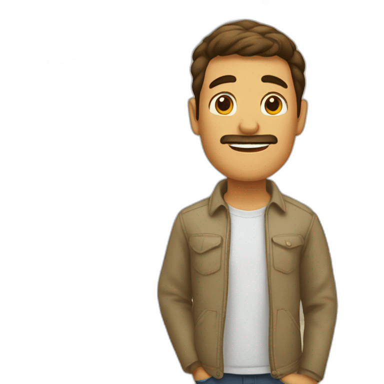 hombre arriba de una casa emoji