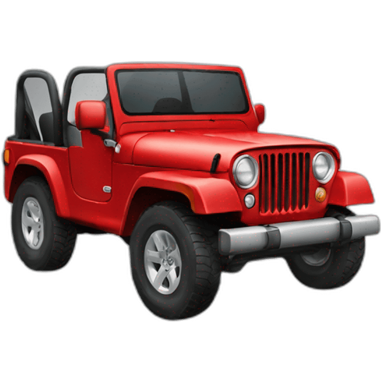 a jeep red color emoji