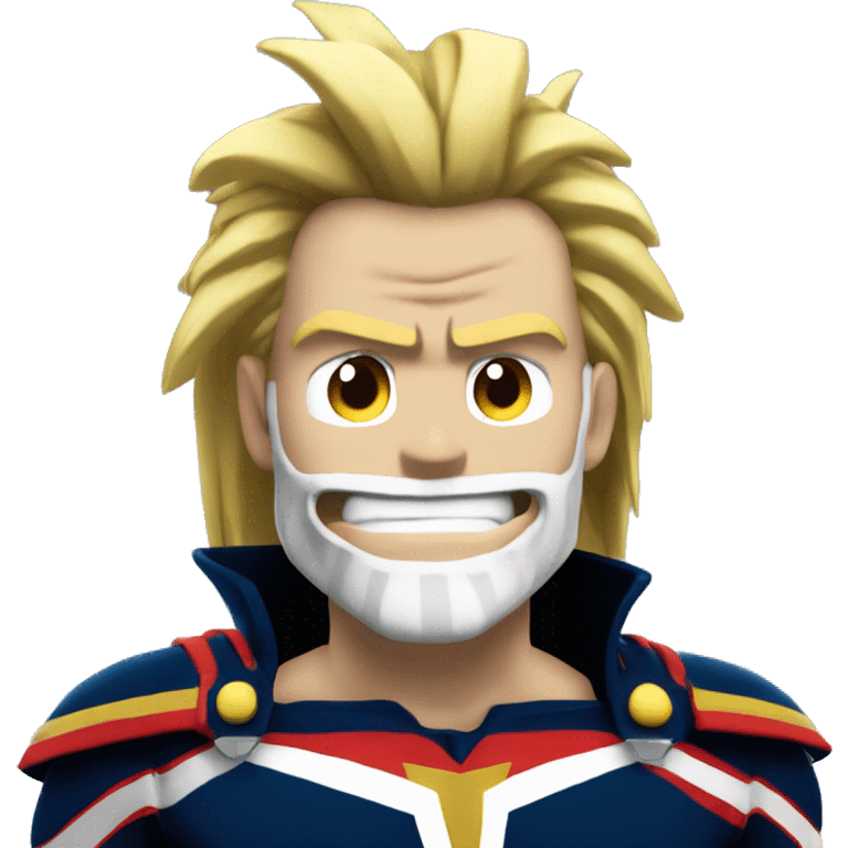 Allmight sans cheuve avec barbe noir emoji