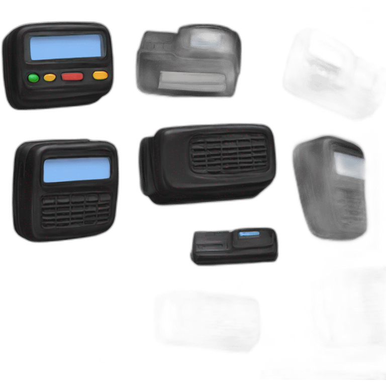 Retro black pager 📟 emoji