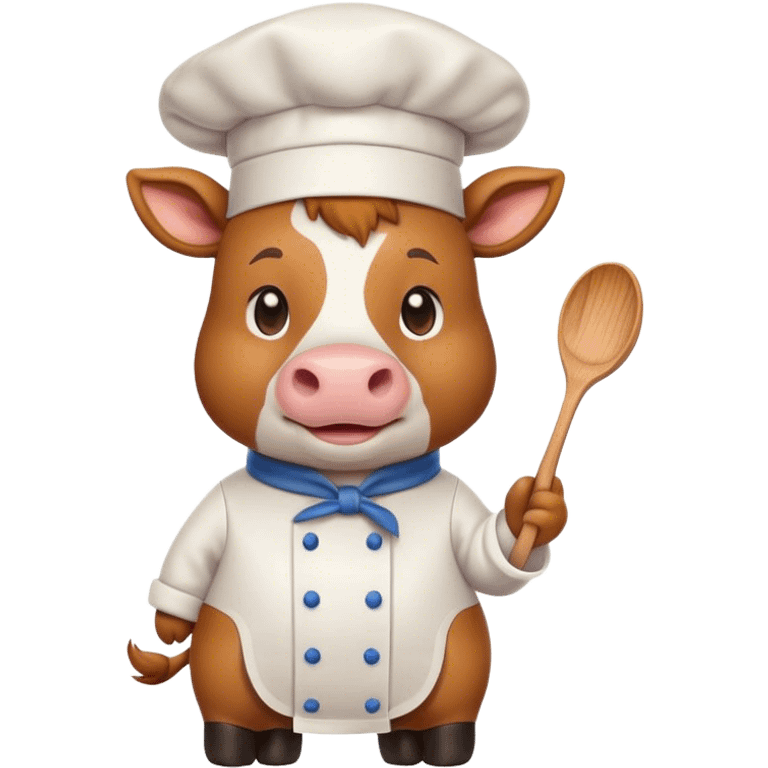 cute cow chef emoji