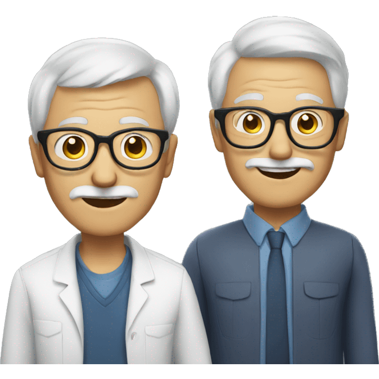 grandpa and nerd emoji