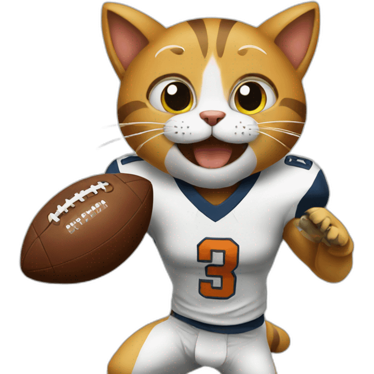 cat playing football emoji