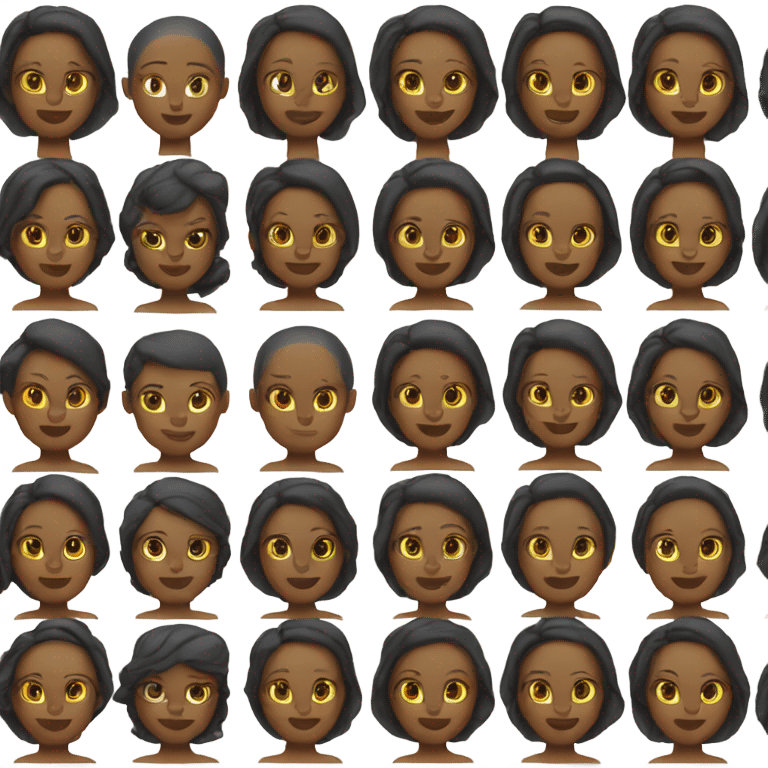 a bald black woman. and whose neck and chest are visible emoji