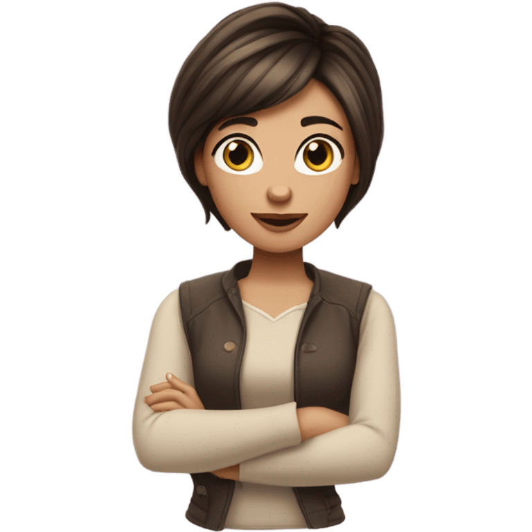 brunette pixie cut rapunzel  emoji