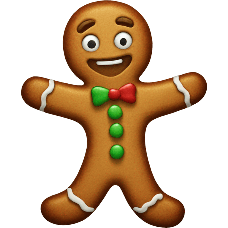 cartoon gingerbread man emoji