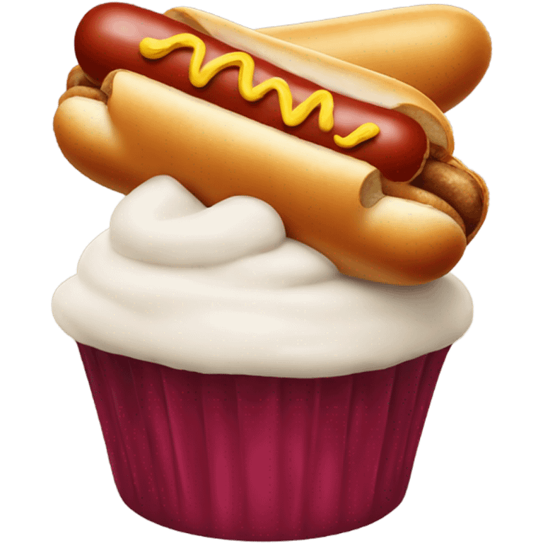 hotdog cupcake emoji