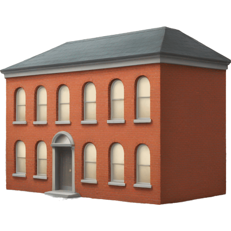 Red brick building  emoji