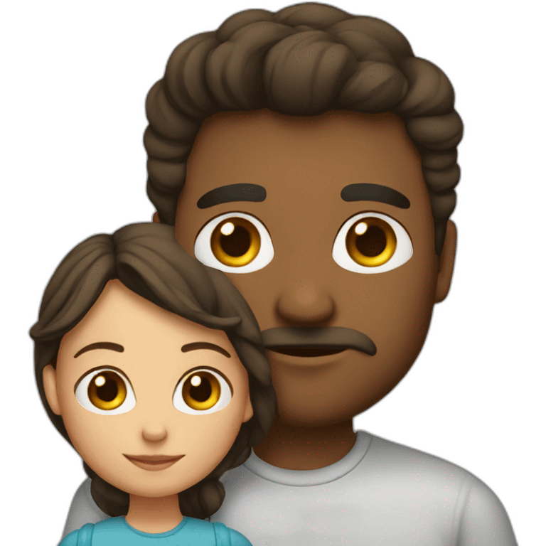 girl and her father emoji