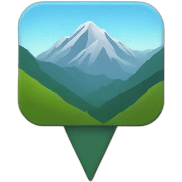 location pin with mountain inside emoji