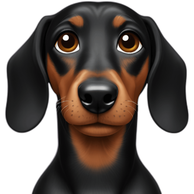 Female Black dachshund emoji