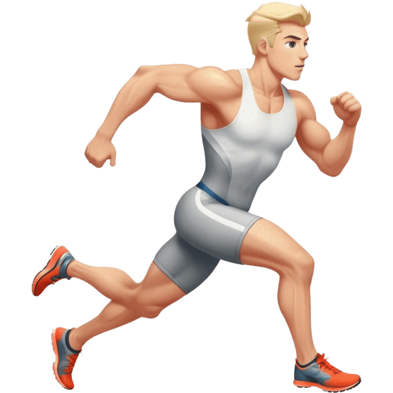 white athlete sprinting emoji