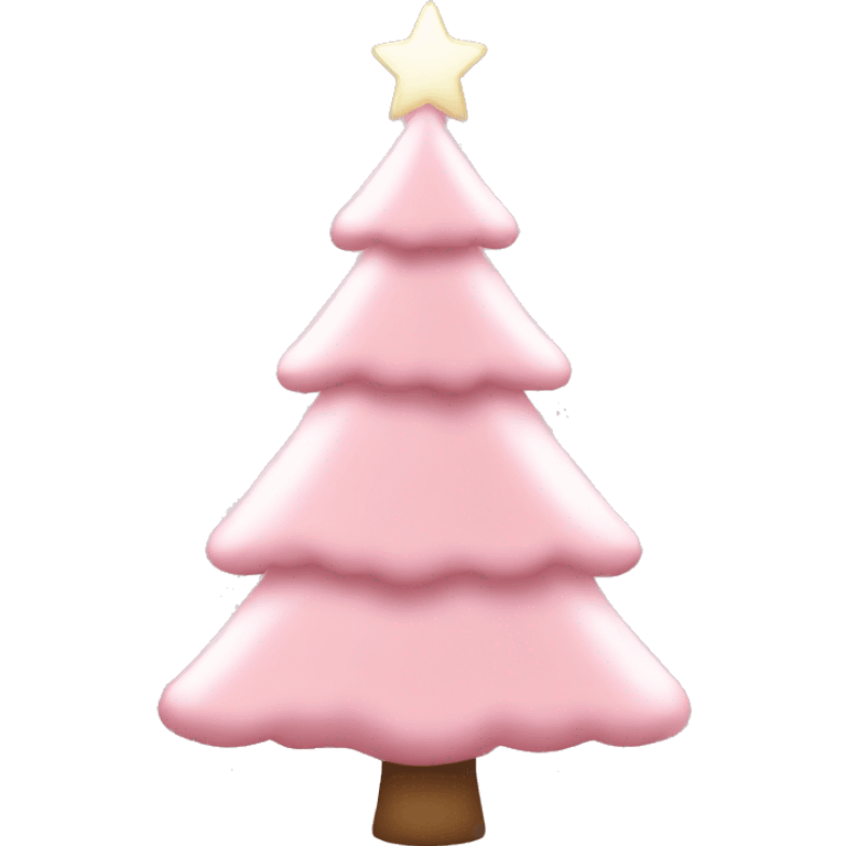 light pink christmas tree emoji