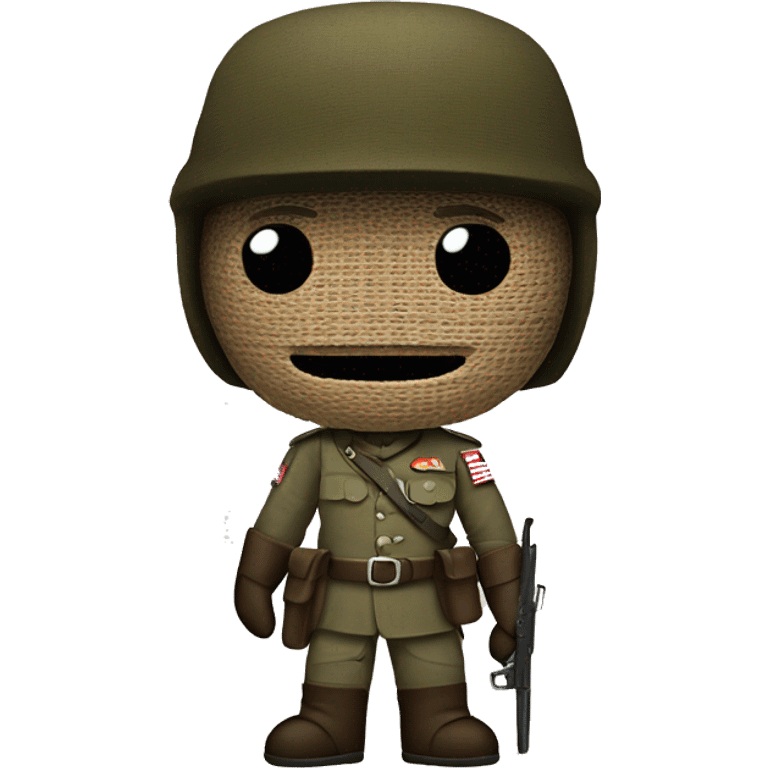 sackboy with a soldier outfit emoji