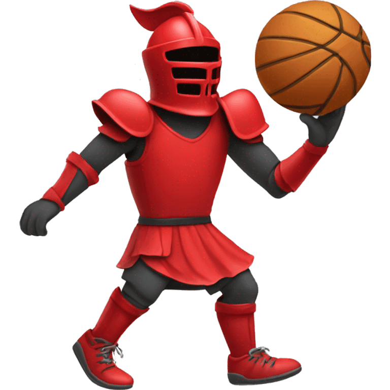 Red Knight playing basketball  emoji