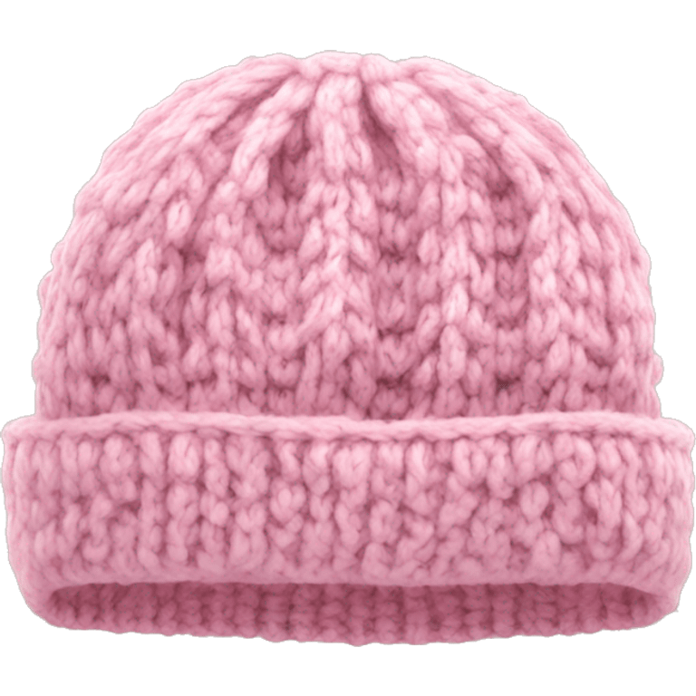 pastel pink realistic knitted hat emoji