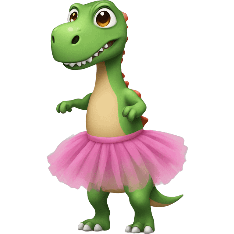 Dinosaur in a tutu emoji