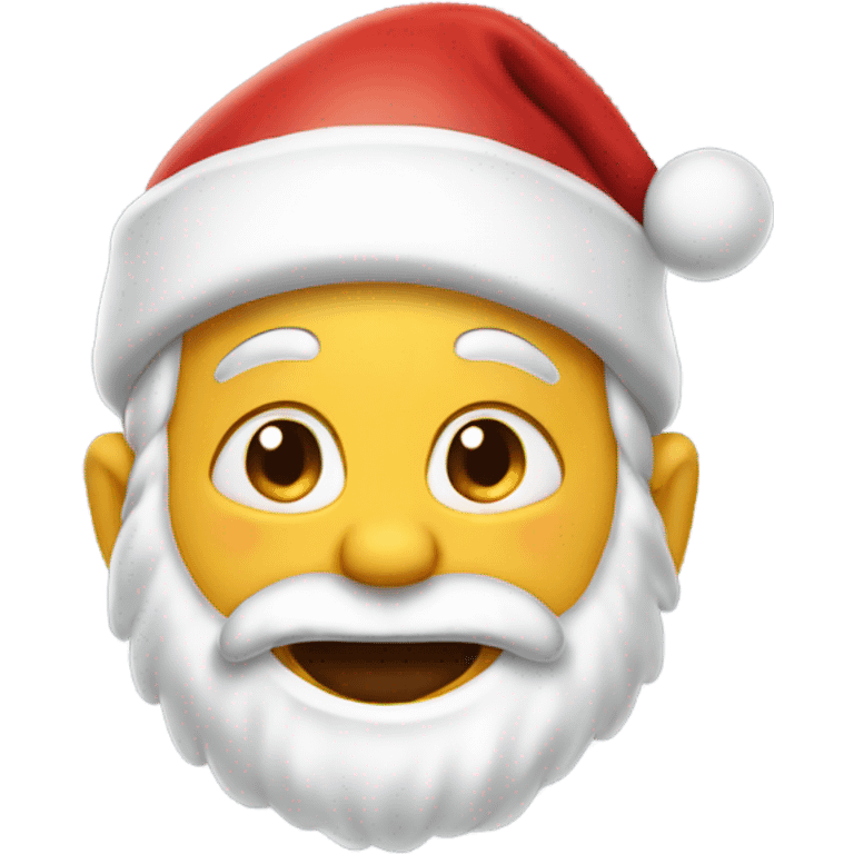 Santa laughing with tears, head tilted on side emoji