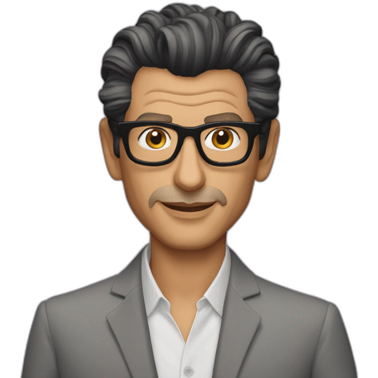 Jeff Goldblum black hair emoji