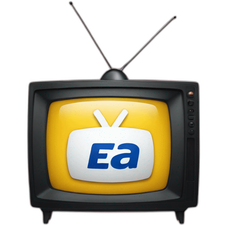 Tv with the Ea sports logo on it emoji