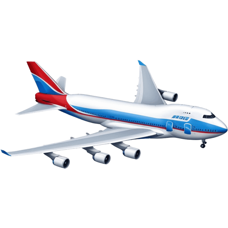 Boeing 747 - Boeing (Model Year: 2020) (Iconic colour: White with red and blue) emoji