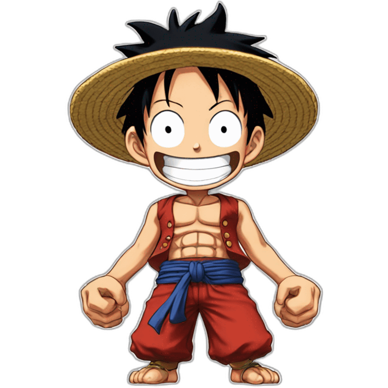 monkey d luffy gear 5 laughing emoji