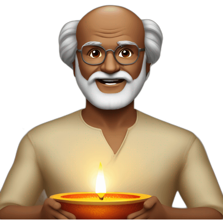 rajinikanth celebrating Diwali  emoji